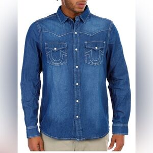 True Religion Denim Button Down Shirt-NWT